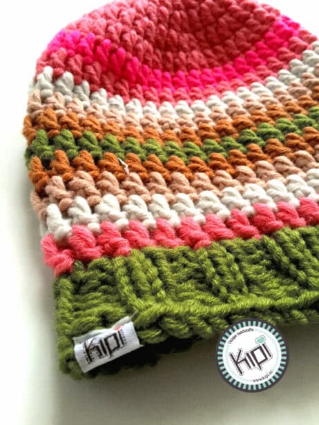 Gehaakte beanie olive