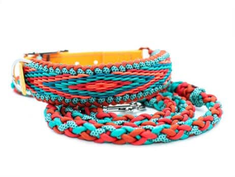 Hondenlijn en halsband "Manu Aloha"
