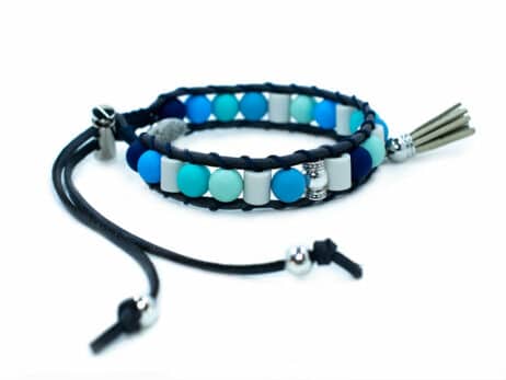 EM kralenband Blauw